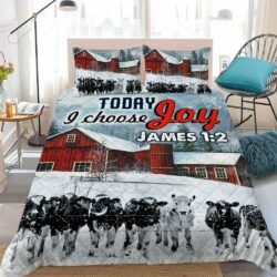 Today I Choose Joy Cow Angus Cattle Quilt Bet Set Geembi™