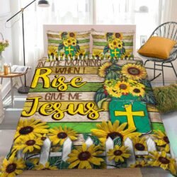 In The Morning When I Rise Give Me Jesus Quilt Bedding Set Geembi™