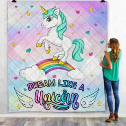 Dream Like A Unicorn Bedding Quilt Blanket Geembi™