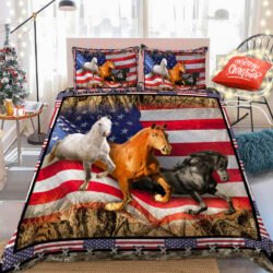 Three Horses American Quilt Bedding Set Geembi™