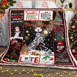 Christmas Nurse  Sofa Throw Blanket Geembi™