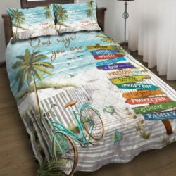 Beach Turtle God Says You Are Quilt Bedding Set Geembi™