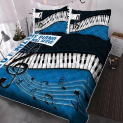 Piano Quilt Bedding Set As For Me And My Piano We Will Serve The Lord ANL241QSv1