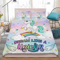 Dream Like A Unicorn Bedding Quilt Bedding Set Geembi™