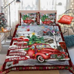 A Little Christmas With You Red Truck Quilt Bedding Set Geembi™
