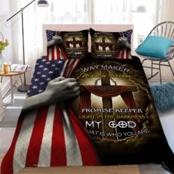 Jesus Cross – Way Maker Miracle Worker Quilt Bedding Set Geembi™