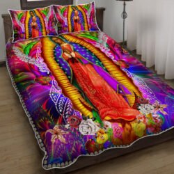 Beautiful Our Lady Of Guadalupe Quilt Bedding Set LNT542QS Geembi™