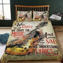 When We Are Happy We Enjoy The Music Quilt Bedding Set Geembi™