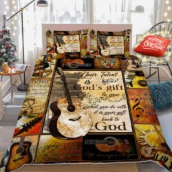 Your Talent Is God’s Gift, Guitar Quilt Bedding Set Geembi™