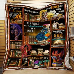 Book Dragon Quilt Blanket Geembi™