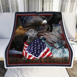 Silver Labrador Retriever American Patriot Sofa Throw Blanket Geembi™