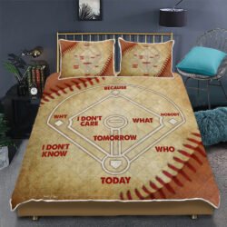 Who's On First Baseball Quilt Bedding Set Geembi™