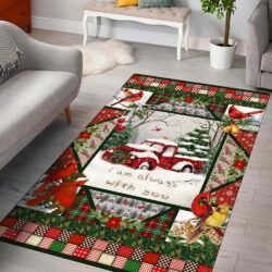 Cardinals Red Truck I Am Always With You Rug THH2679R