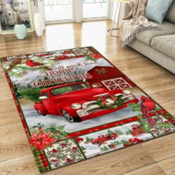 Red Truck Christmas Rug All Roas Lead Home PN44Rv4