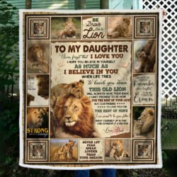 Lion Daughter Sofa Throw Blanket This Old Lion Will Always Have Your Back. Love Dad LHA1901B