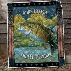 Smallmouth Bass Quilt Blanket Fishing ANL95Qv5