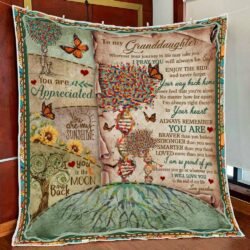 For Granddaughter From Grandma. Love You To The End Of My Life  Quilt Blanket THN3601Q