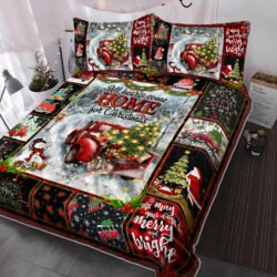 Christmas Quilt Bedding Set All Hearts Come Home For Christmas ANL0399QS