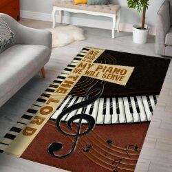 Piano Rug As For Me And My Piano We Will Serve The Lord ANL241R