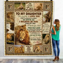 Lion Daughter Quilt Blanket This Old Lion Will Always Have Your Back. Love Dad LHA1901Q