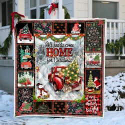 Christmas Quilt Blanket All Hearts Come Home For Christmas ANL0399Q