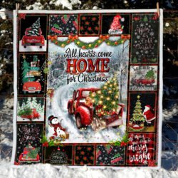 Christmas Sofa Throw Blanket All Hearts Come Home For Christmas ANL0399B