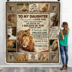 Lion Daughter Sofa Throw Blanket This Old Lion Will Always Have Your Back. Love Dad LHA1901B