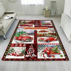 Red Truck Christmas Rug, It's the most wonderful time QNN611R
