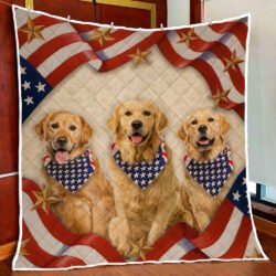 Golden Retriever Quilt Blanket Dog Lovers Golden Retriever TRV1719Q