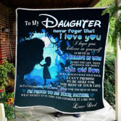 To My Daughter From Dad Sofa Throw Blanket Never Forget That I Love You TTV466B