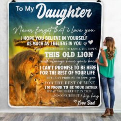 To My Daughter Sofa Throw Blanket Never Forget That I Love You TTV445B