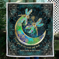 Personalized Hippie Sofa Throw Blanket Dragonfly_Youth BNL152Bv1CT