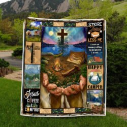 Jesus & Camping Quilt Blanket PN1801Q