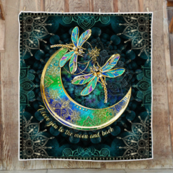 Personalized Hippie Quilt Blanket Dragonfly BNL152Qv1CT