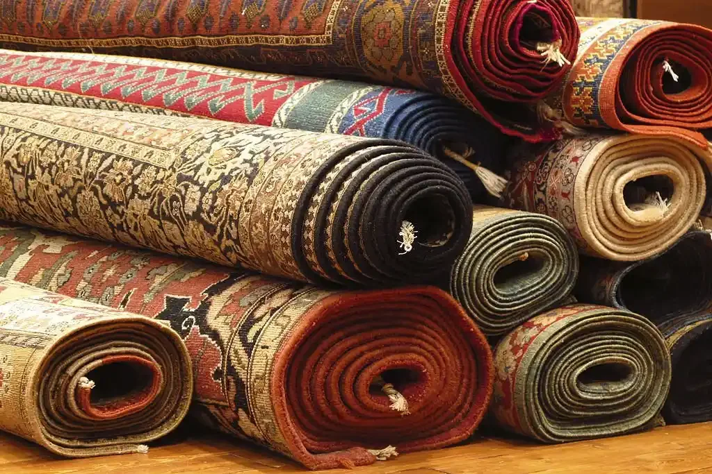 rolled rugs