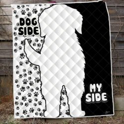 Dog Paws Print Quilt Blanket  Dog Side My Side BNL511Q