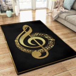 Clef Musical Note Rug Music Can Change The World  BNT549R