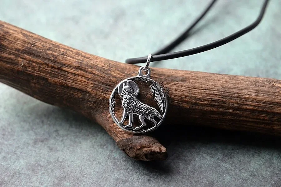 native american wolf necklace