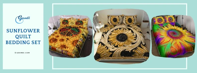 sunflower quilt bedding sets
