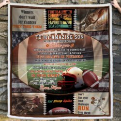 American Football Sofa Throw Blanket To My Son Never Feel That You Are Alone BNN496B