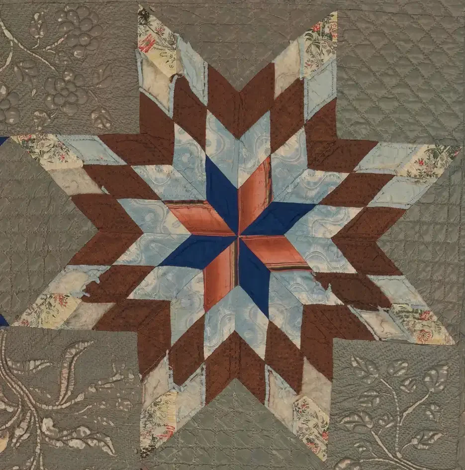 native american quilt with star quilting