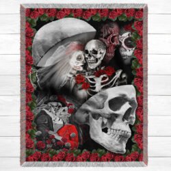 Skull Couple Woven Tapestry Blanket You And Me We Got This LNT337WB