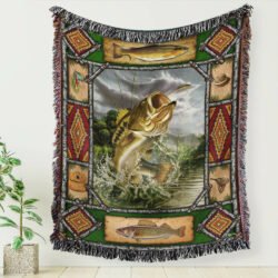 Fishing Woven Blanket Tapestry Nature LNT293WB