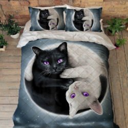 Cat Yin Yang Quilt Bedding Set TQN240QS