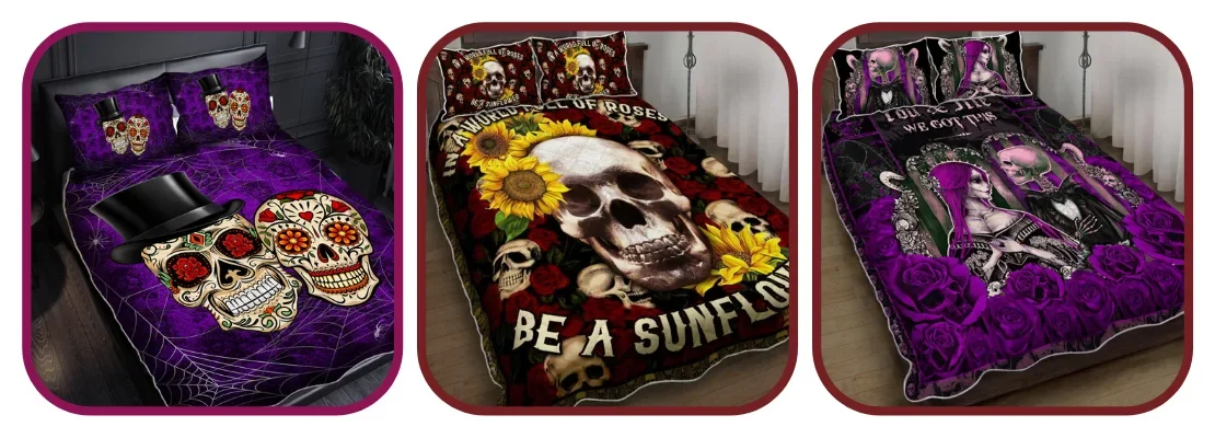 skull bed set