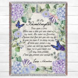 To My Granddaughter Love Grandma Woven Blanket Tapestry PMM23WB
