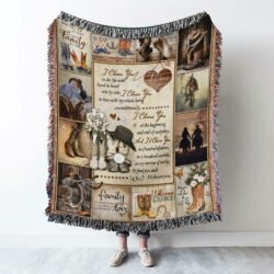 I Choose You, Cowboy And Cow Girl Woven Blanket Tapestry MLH784WB