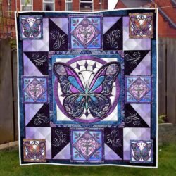 Purple Butterfly Dreamcatcher Quilt Blanket THH2628Q