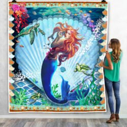 Mermaid Quilt Blanket Into The Ocean BNL50WBv1