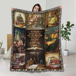 Book Lover. I Love Reading Book Woven Blanket Tapestry THB442WB